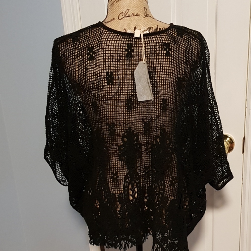 Crocheted poncho